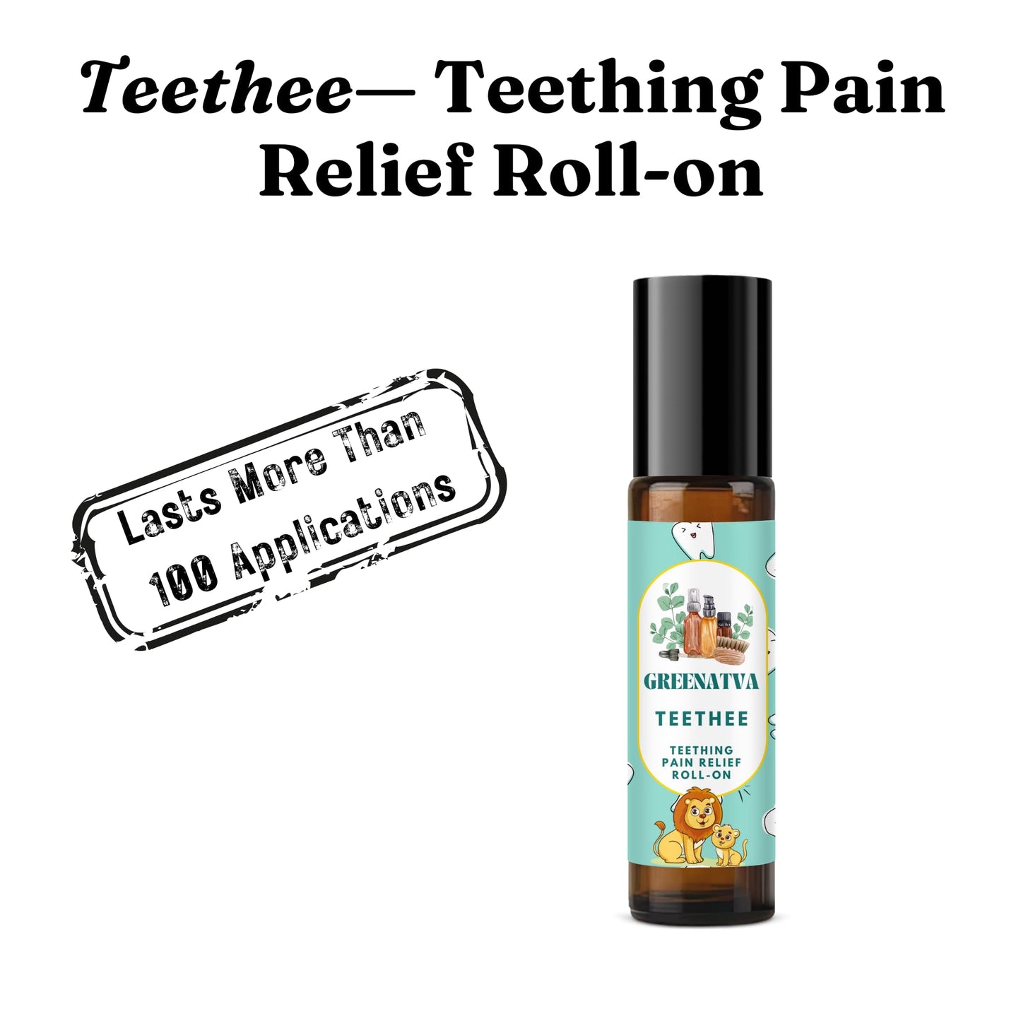 Teethee by Greenatva – Natural Baby Teething Roll On with Roman Chamomile