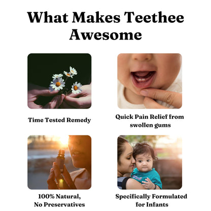 Teethee by Greenatva – Natural Baby Teething Roll On with Roman Chamomile