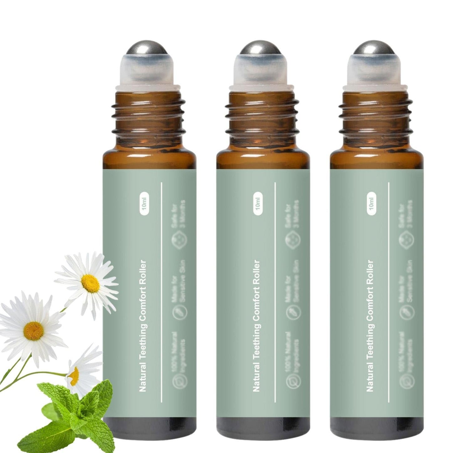 Teething Relief Roller | Natural and Gentle Tooth Relief Roller - Natural Gentle (3 PCS)
