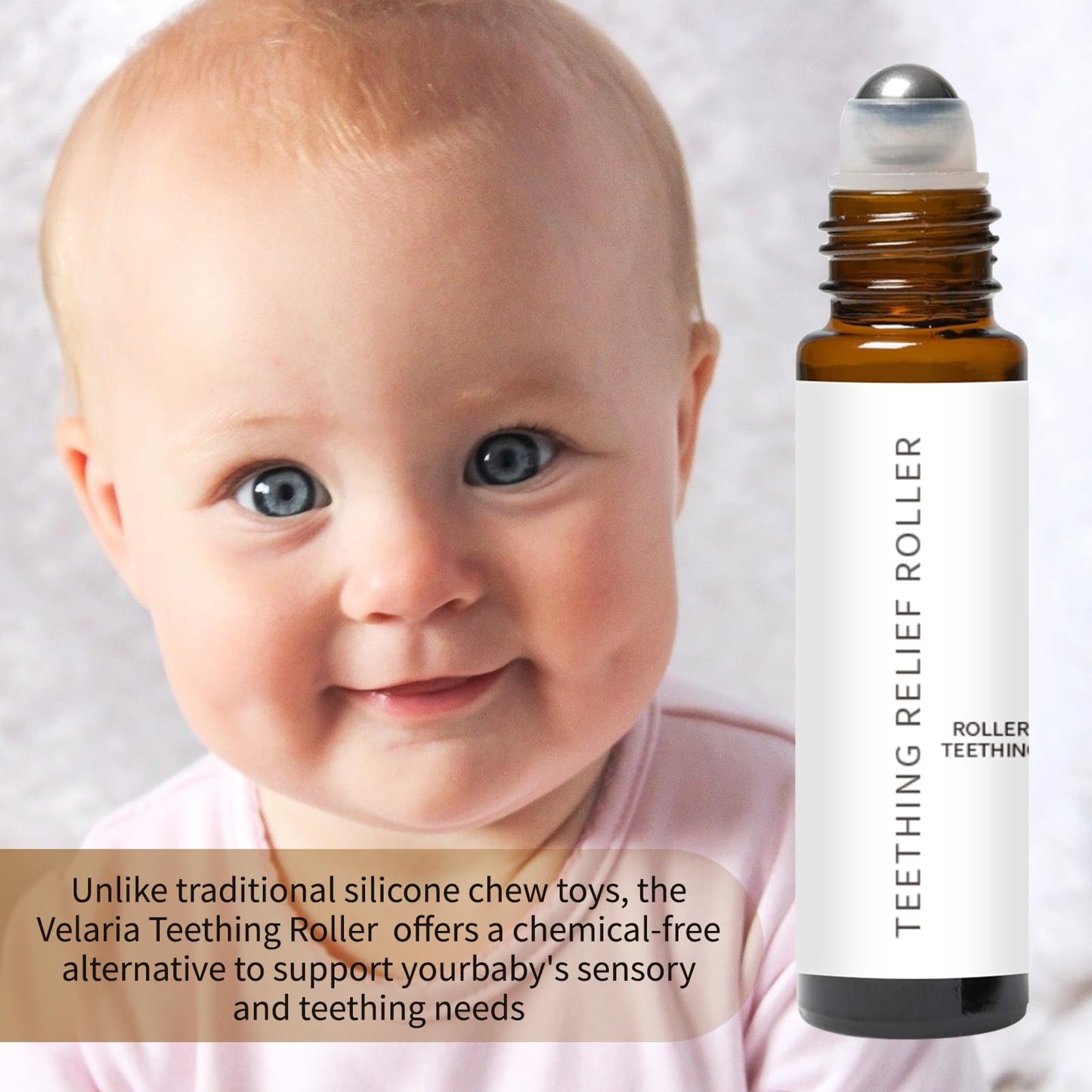 Teething Roller for Babies - Natural Gentle Teether Oil Roller (2 PCS) | Mamas Teether