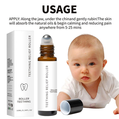 Teething Roller for Babies - Natural Gentle Teether Oil Roller (2 PCS) | Mamas Teether