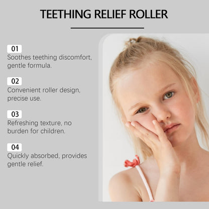 Teething Roller for Babies - Natural Gentle Teether Oil Roller (2 PCS) | Mamas Teether