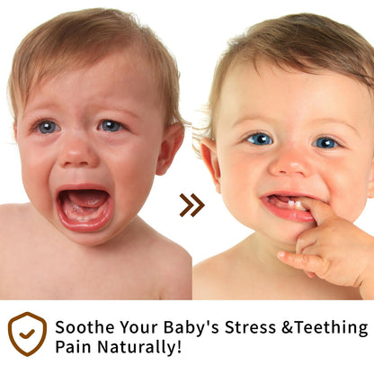 Teething Roller for Babies - Natural Gentle Teether Oil Roller (2 PCS) | Mamas Teether
