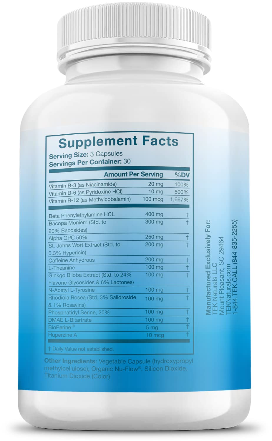 TEK Naturals Mind Ignite™ – Extra Strength Nootropic for Focus, Energy & Clarity