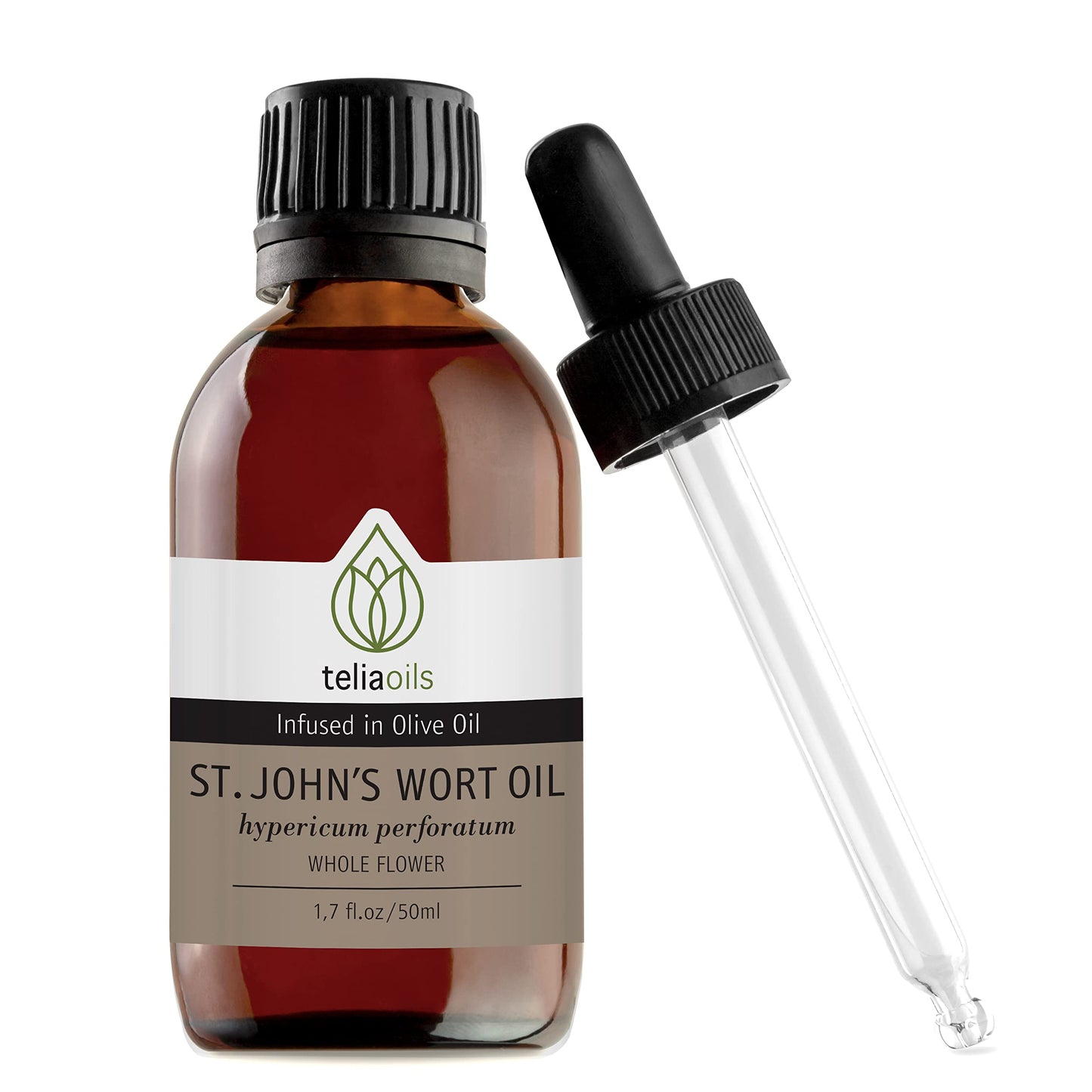 Teliaoils St John's Wort Oil (Macerated) 1.7 oz / 50 ml — Triple-Infused, Wound & Burn Remedy