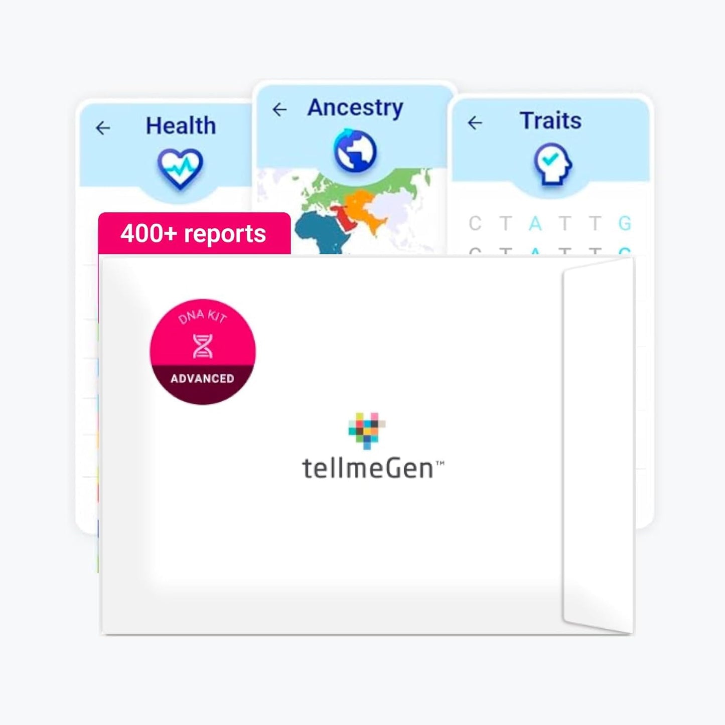 tellmeGen Advanced DNA Test Kit – 420+ Reports | Health, Ancestry, Traits