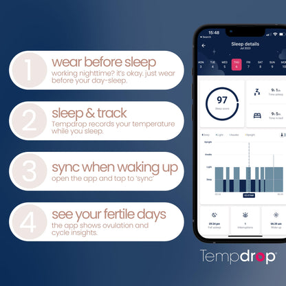 Tempdrop Wearable Ovulation Tracker – Sleep-Based BBT Monitor & Fertility App