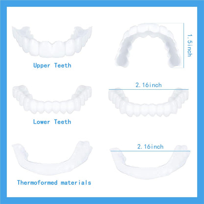 2 Pairs Temporary Cosmetic Smile - Natural, Comfortable White