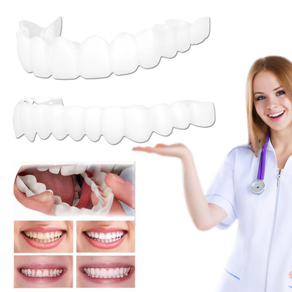 2 Pairs Temporary Cosmetic Smile - Natural, Comfortable White