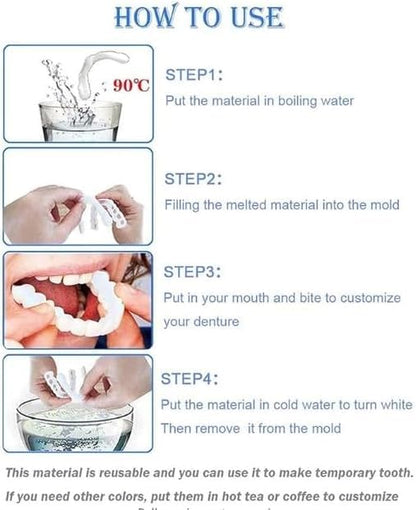 Temporary Smile Solution - 2 Pairs, Adjustable & Comfortable, Restores Confidence for All (1)