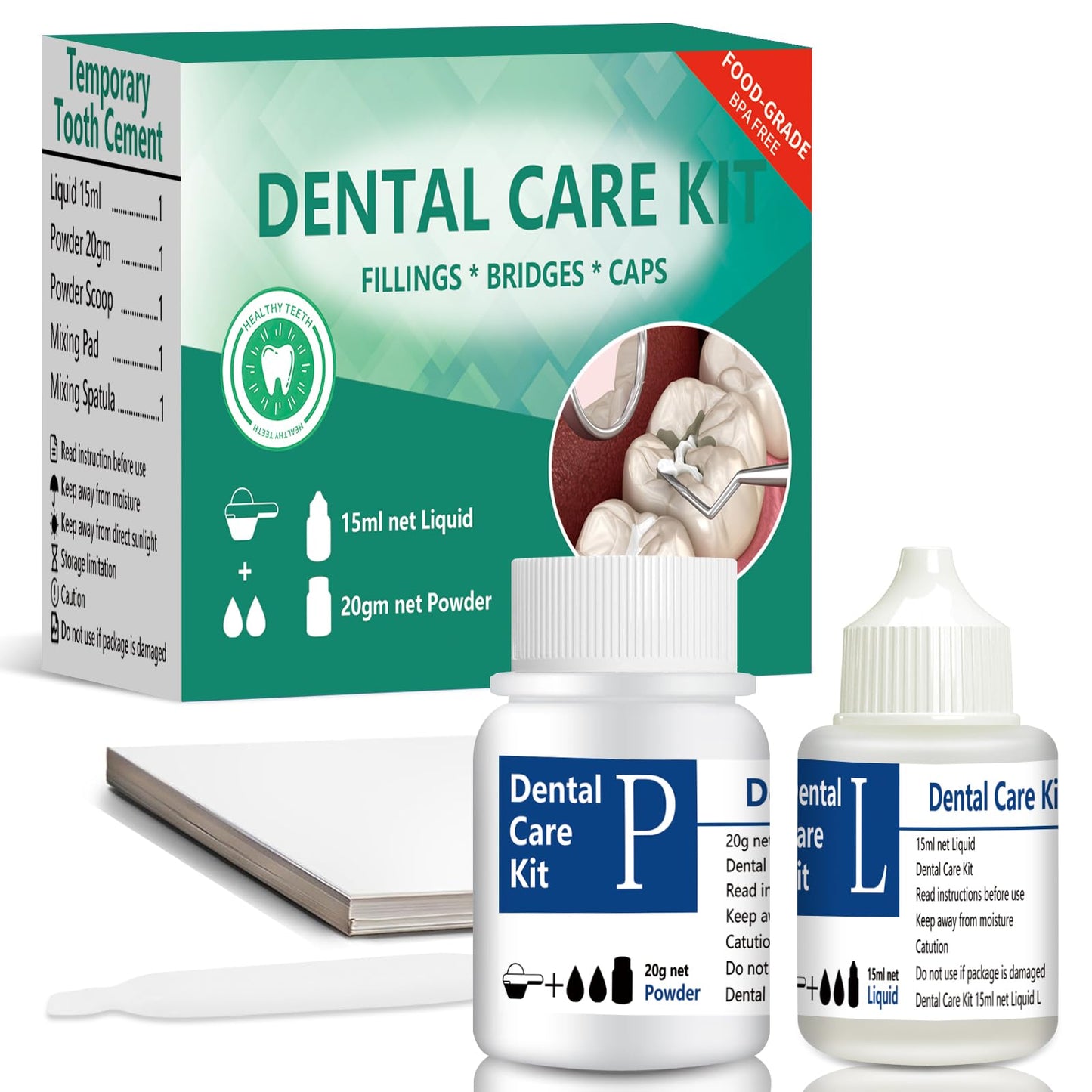 Temporary Tooth Repair Kit – Zinc Oxide Eugenol Cement for Crowns & Bridges | Perfect Smile (6)
