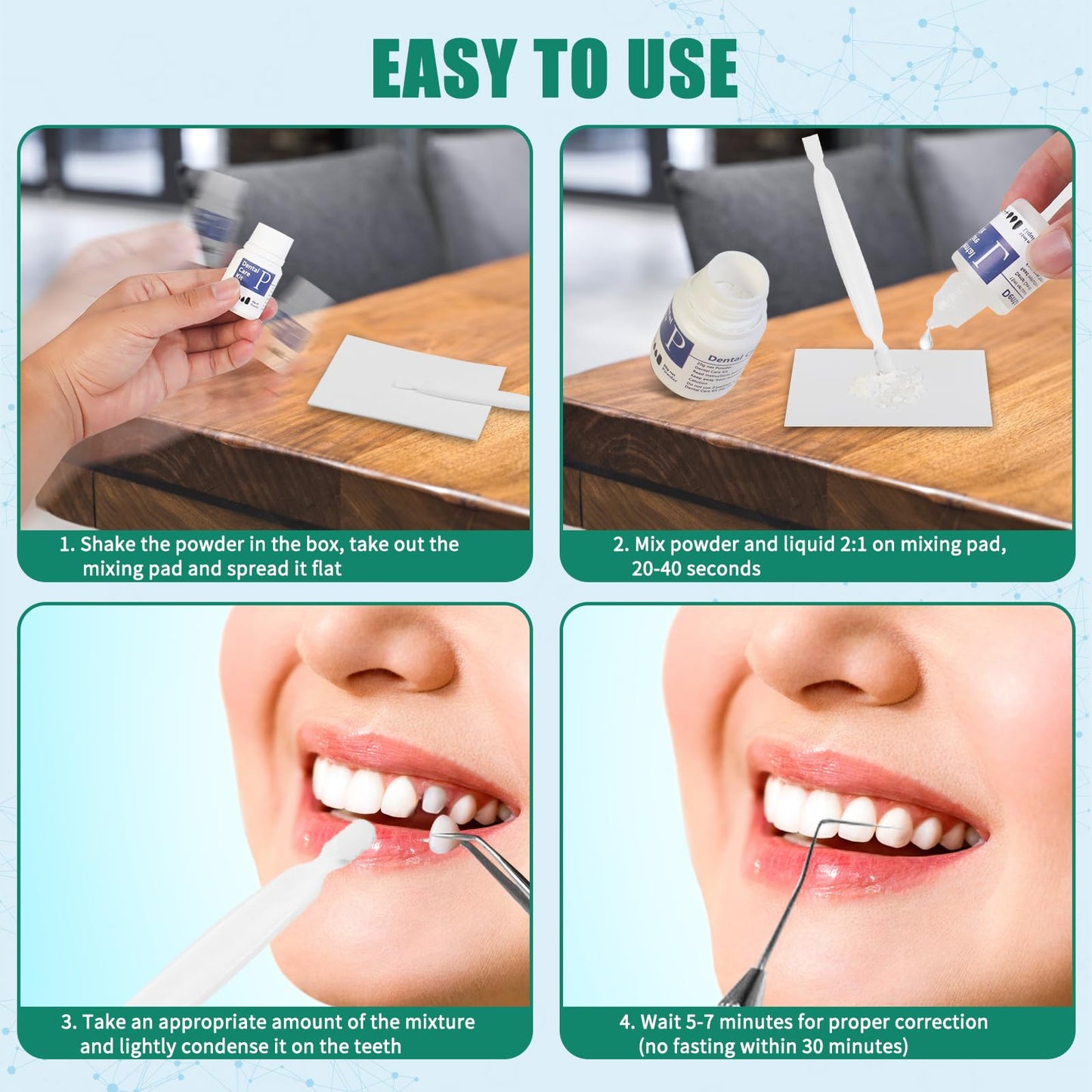 Temporary Tooth Repair Kit – Zinc Oxide Eugenol Cement for Crowns & Bridges | Perfect Smile (6)