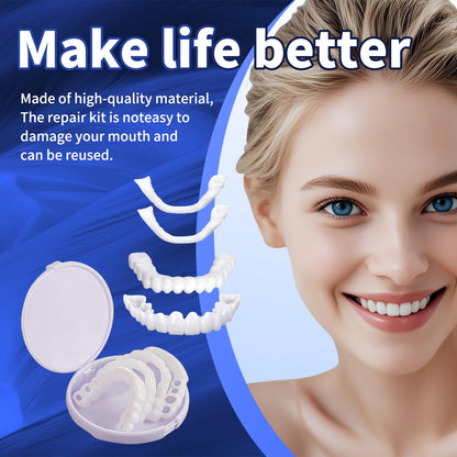 Temporary Veneers Kit for Women & Men - Natural Look & Comfortable Tooth Replacement (Unflavored)