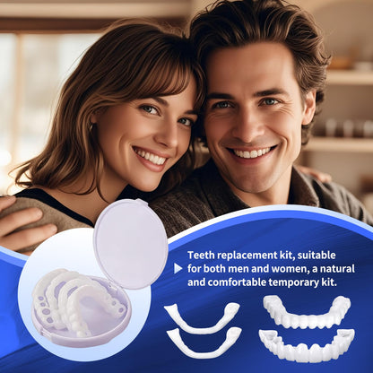 Temporary Veneers Kit for Women & Men - Natural Look & Comfortable Tooth Replacement (Unflavored)