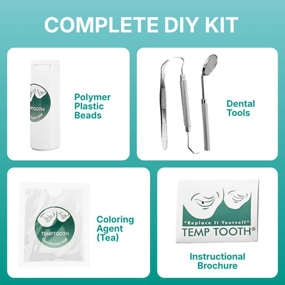 Temptooth Tooth Replacement Product with Coloring Material - Easy Shade Matching