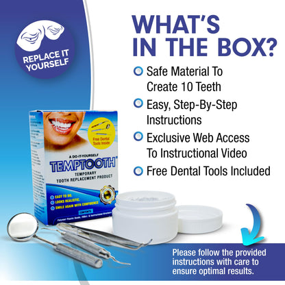 Temptooth: Trusted Patented Temporary Tooth Replacement Kit