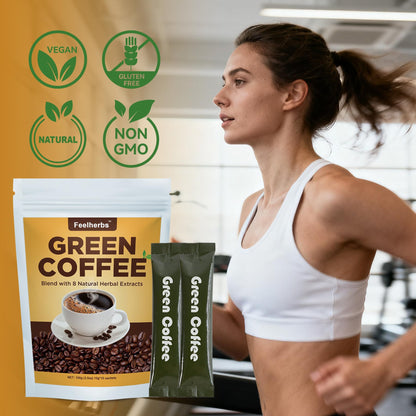 Natural Green Coffee for Metabolism & Energy – 8 Blends, 10 Sachets (Vegan Friendly)