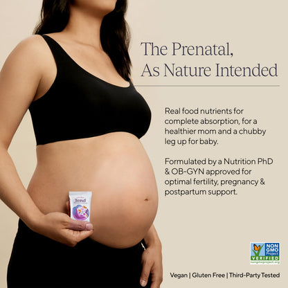 Tend Daily Prenatal Vitamin Bar – Organic DHA & Folate (Chocolate Sea Salt, 7ct)