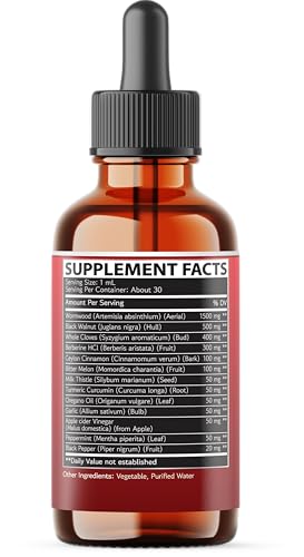 Tenmido 13in1 Wormwood Tincture - 30 Days Supply, 1 Fl Oz