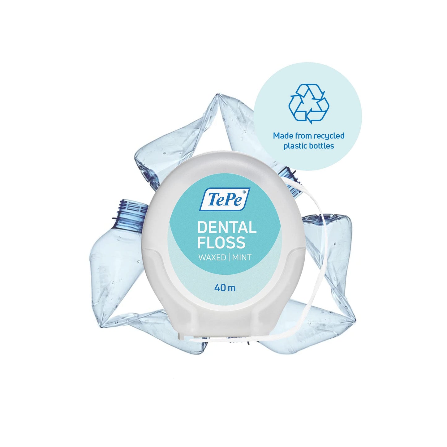 TePe Dental Floss – Waxed Mint, PFAS-Free, 40 Meters