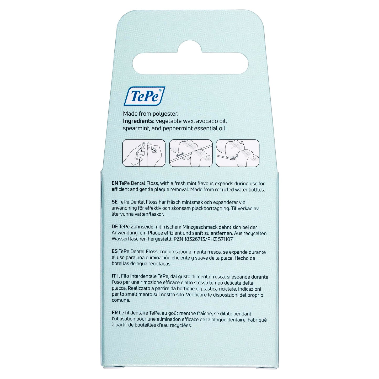 TePe Dental Floss – Waxed Mint, PFAS-Free, 40 Meters