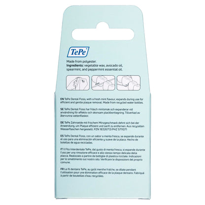 TePe Dental Floss – Waxed Mint, PFAS-Free, 40 Meters