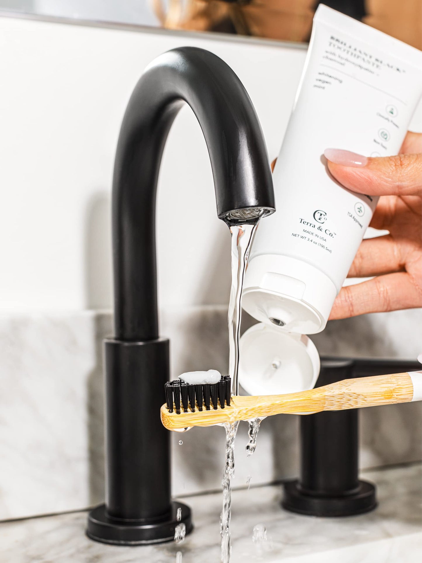 Terra & Co. Brilliant Black Teeth Whitening Kit – Vegan & Cruelty-Free