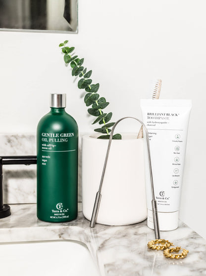 Terra & Co. Nano Hydroxyapatite Gentle Green Mouthwash – Vegan, Alcohol & Fluoride Free