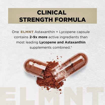 TERRA ELMNT Astaxanthin 24mg + Lycopene 50mg – Clinical Strength Carotenoids for Skin Health (100% Natural from MicroAlgae) – Astaxantina