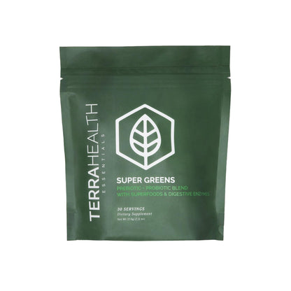 Terra Health Essentials Super Greens | Organic Greens Powder with Probiotics | 30 Servings