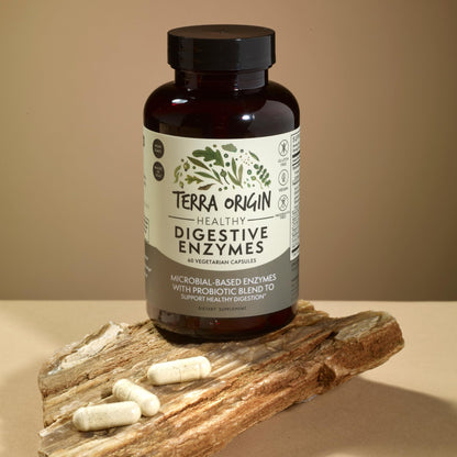 TERRA ORIGIN Digestive Enzymes with Probiotics & Prebiotics | 60 Caps