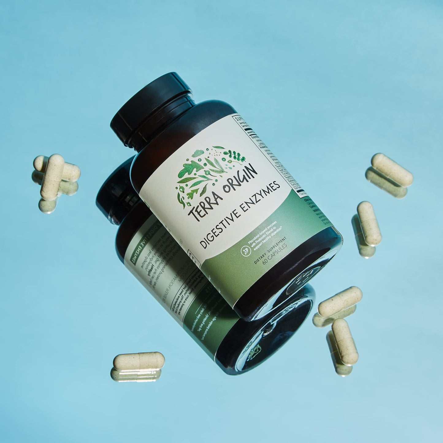 TERRA ORIGIN Digestive Enzymes with Probiotics & Prebiotics | 60 Caps