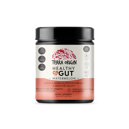 Terra Origin Healthy Gut Watermelon – 30 Servings with L-Glutamine & Zinc