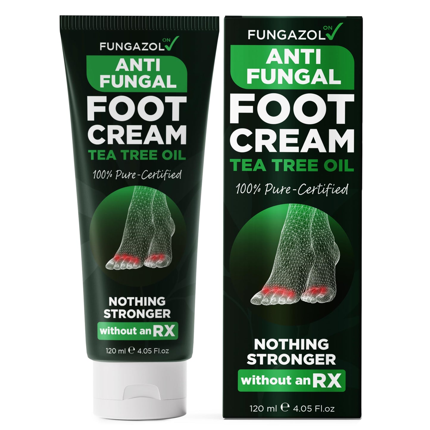 Foot Cream with Tea Tree Oil | Antifungal Foot Care by Terramed Just Think Comfort | 4.05 fl oz