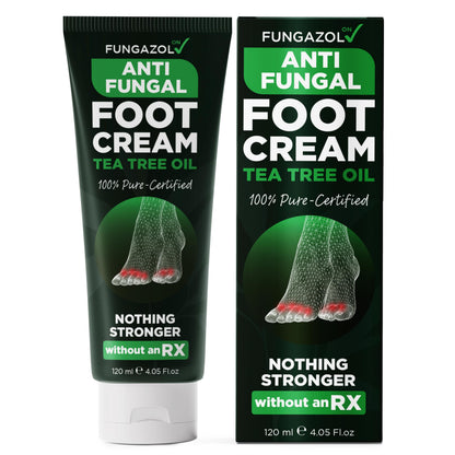 Foot Cream with Tea Tree Oil | Antifungal Foot Care by Terramed Just Think Comfort | 4.05 fl oz
