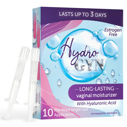 Terramed Hydro GYN Vaginal Moisturizer – Hormone-Free, pH-Balanced Hydration with Hyaluronic Acid & Vitamin E | 10 Pre-Filled Applicators