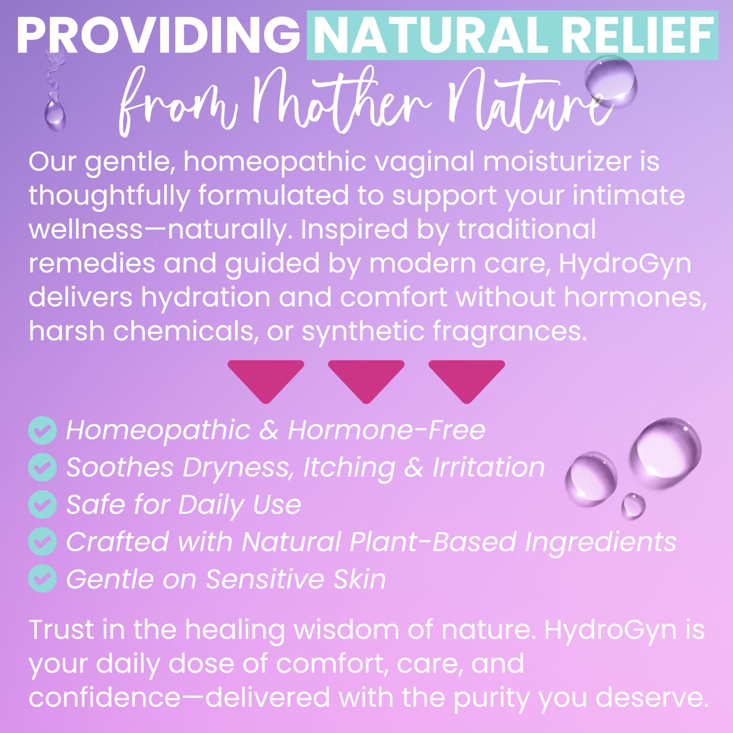 Terramed Hydro GYN Vaginal Moisturizer – Hormone-Free, pH-Balanced Hydration with Hyaluronic Acid & Vitamin E | 10 Pre-Filled Applicators