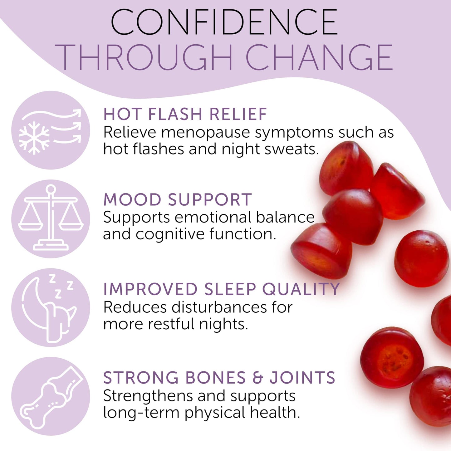 Terramed Just Think Comfort Menopause Gummies | Hormone-Free Relief, Sleep Support