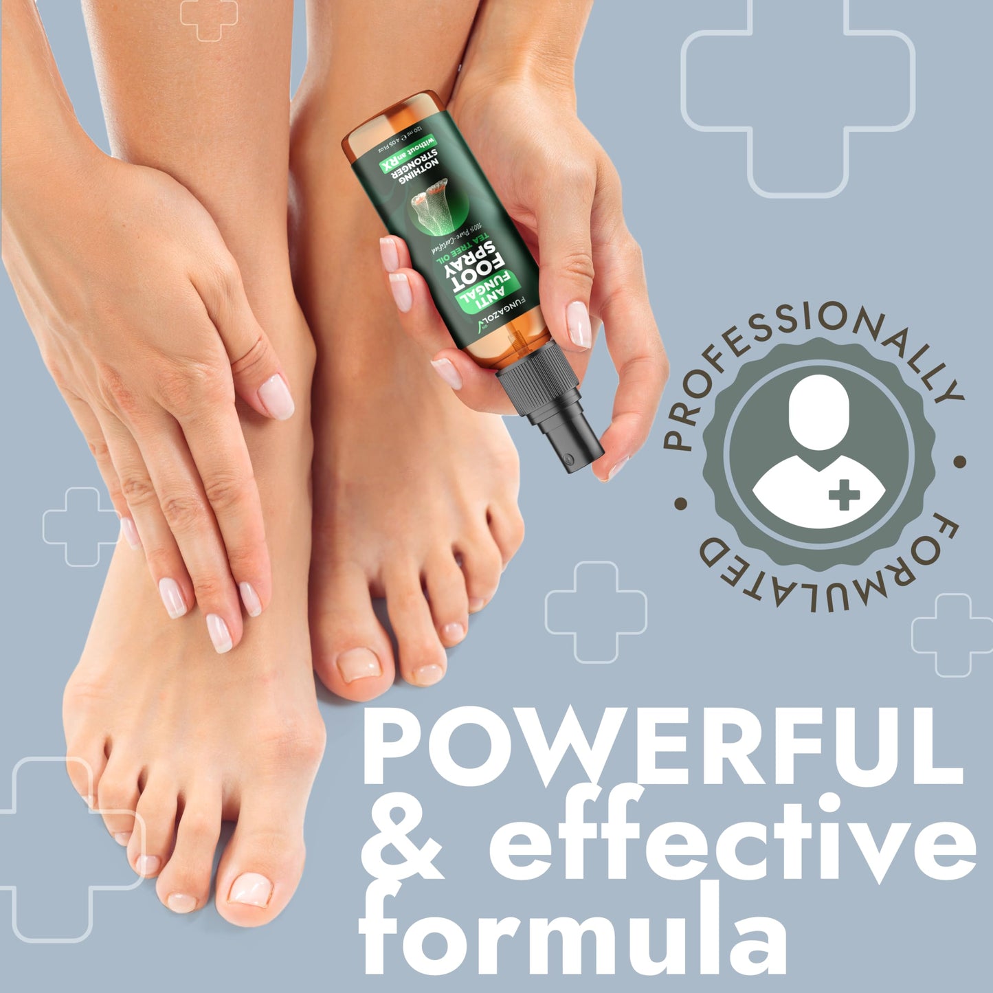 Terramed Just Think Comfort Foot Spray with Tea Tree Oil | Fast-Absorbing Antifungal Relief 120ml