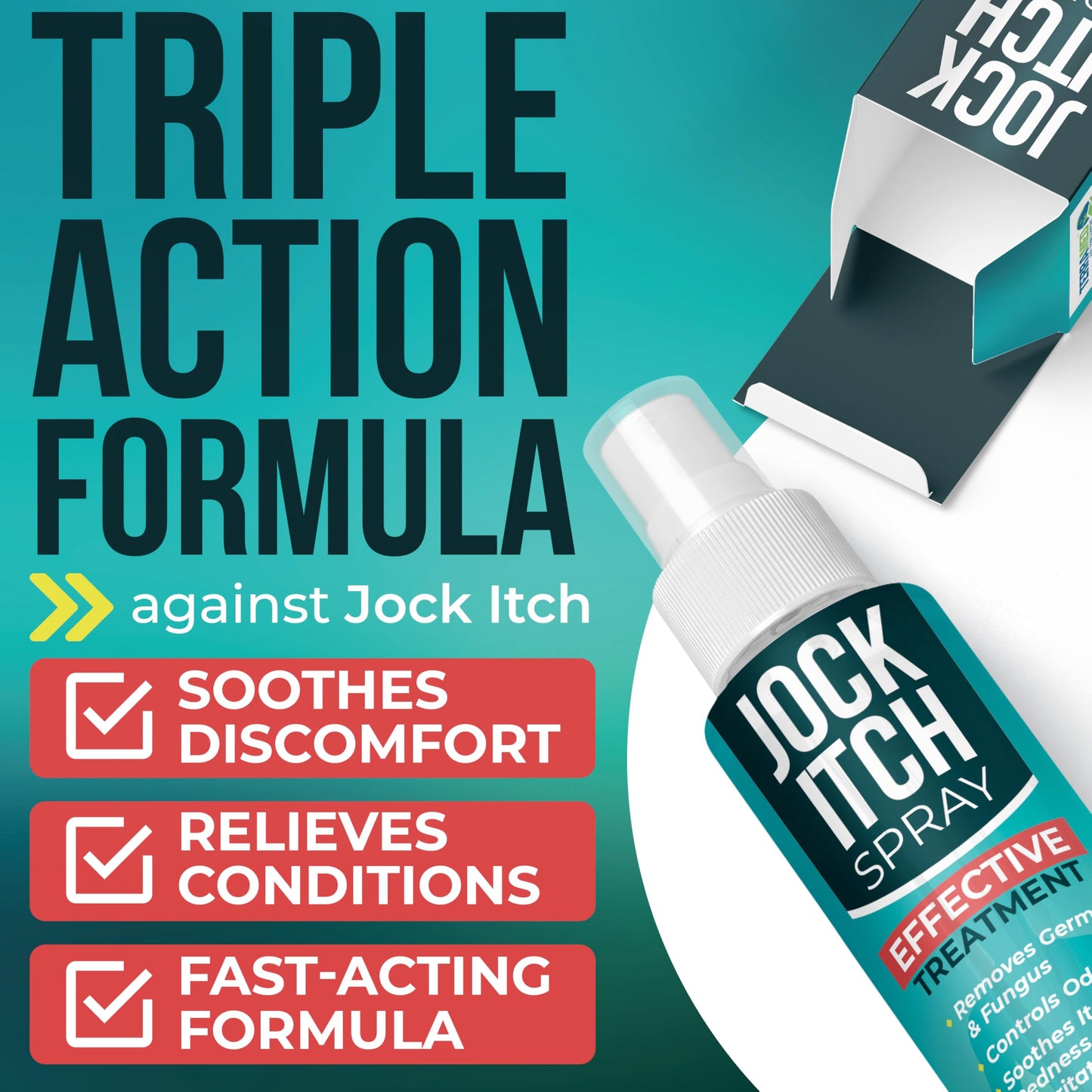 Terramed Just Think Comfort Jock Itch Spray | Plant-Based Antifungal Relief for Groin & Inner Thighs