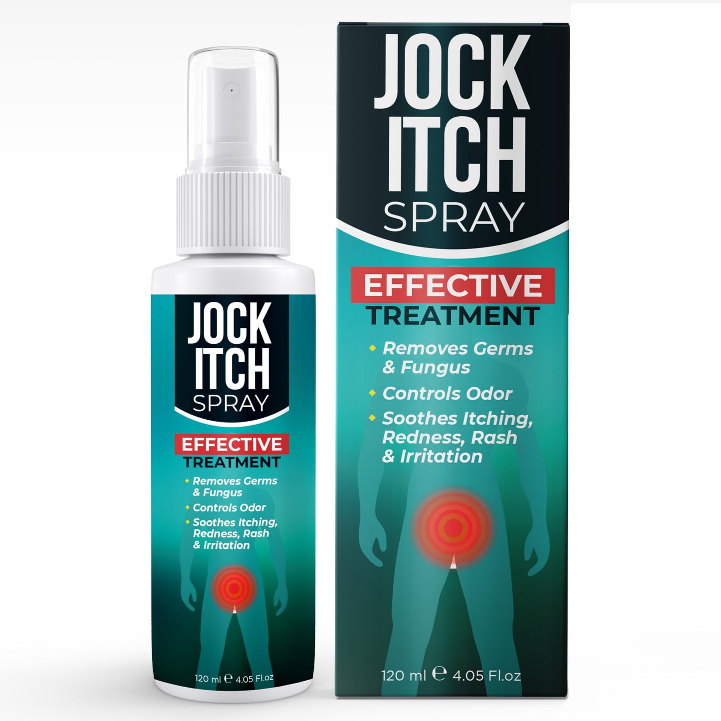 Terramed Just Think Comfort Jock Itch Spray | Plant-Based Antifungal Relief for Groin & Inner Thighs