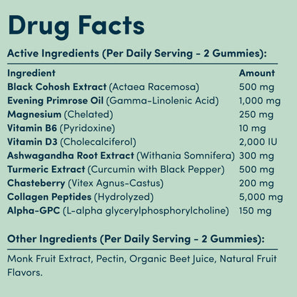 Terramed Just Think Comfort Perimenopause Gummies – Hormonal Balance & Mood Support (60 Vegan Gummies)