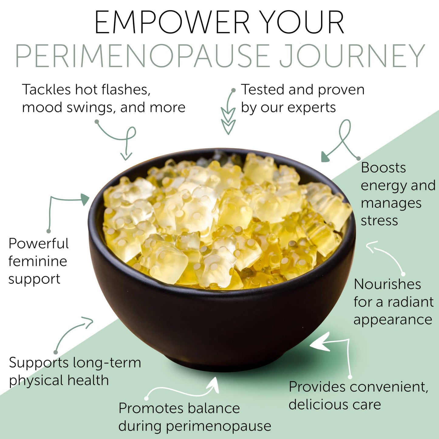 Terramed Just Think Comfort Perimenopause Gummies – Hormonal Balance & Mood Support (60 Vegan Gummies)