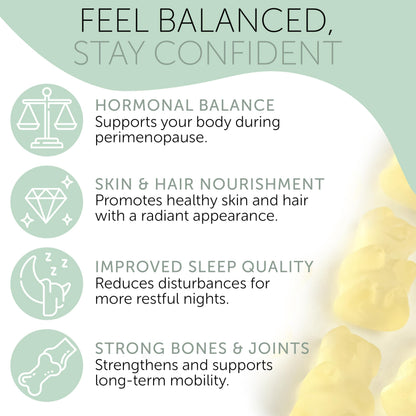 Terramed Just Think Comfort Perimenopause Gummies – Hormonal Balance & Mood Support (60 Vegan Gummies)
