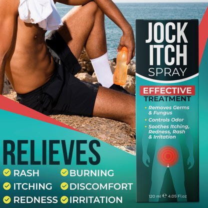 Terramed Just Think Comfort Jock Itch Spray | Plant-Based Antifungal Relief for Groin & Inner Thighs
