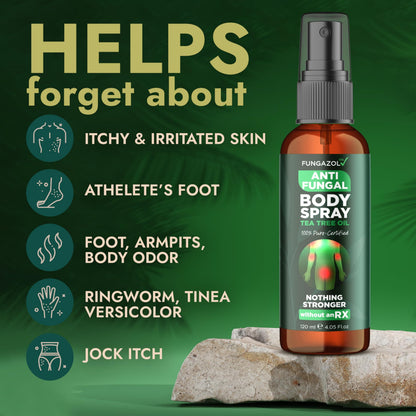 Terramed Just Think Comfort Tea Tree Body Spray | Fast-Absorbing Antifungal (120ml)