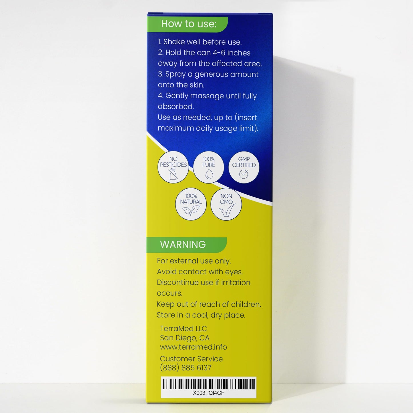 Terramed Just Think Comfort Fast Acting Leg Cramp Relief Aerosol Spray | Quick Homeopathic Relief for Leg Cramps