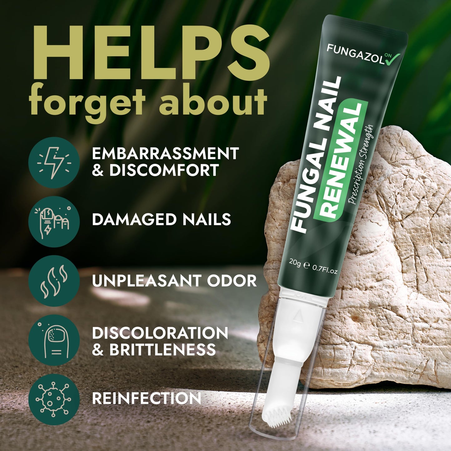 Terramed Just Think Comfort Toenail Fungus Pen — Tea Tree Oil, Fast-Acting, No-Touch Applicator (20ML)