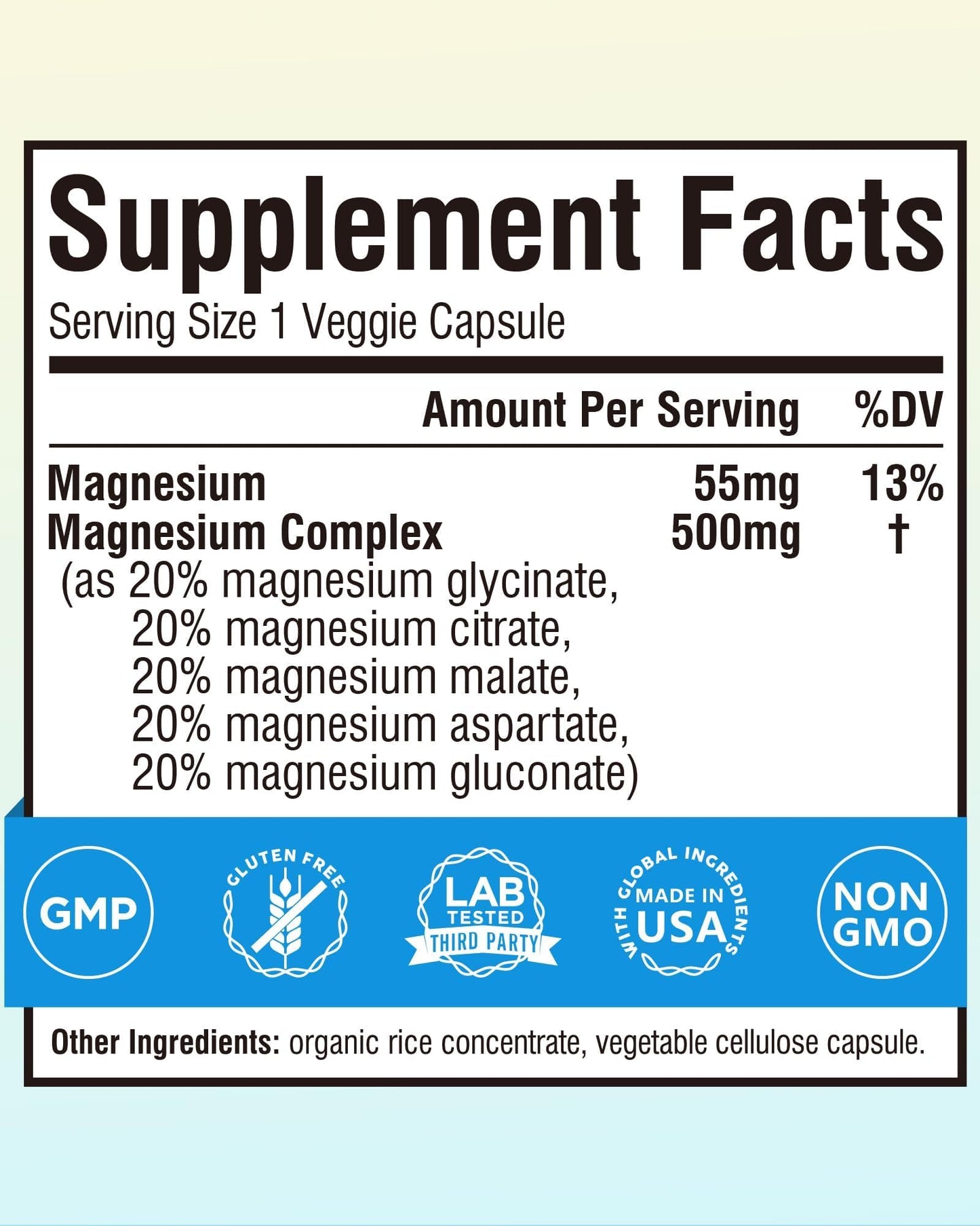 Terranics 5-in-1 Magnesium Complex 500mg | 5 Forms | Sleep & Heart Health