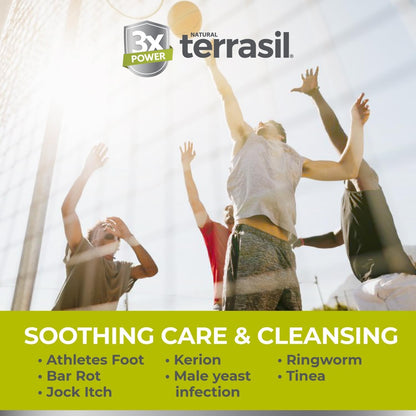 Terrasil Antifungal Soap Bar with Clotrimazole – 3-Pack (75g each) – Dermatologist-Tested, Hypoallergenic